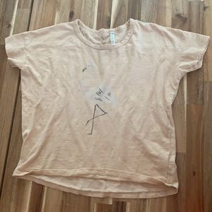 Rylee & Cru flamingo boxy tee, size 8-9